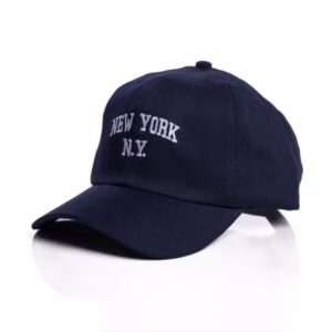 Boné Ny New York Retro Basebol Aba Curva Masculino e Feminino Regulagem Fitão