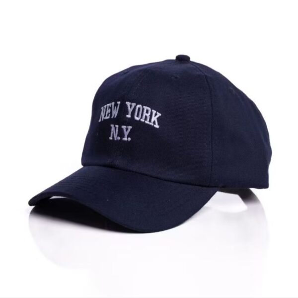 Boné Ny New York Retro Basebol Aba Curva Masculino e Feminino Regulagem Fitão