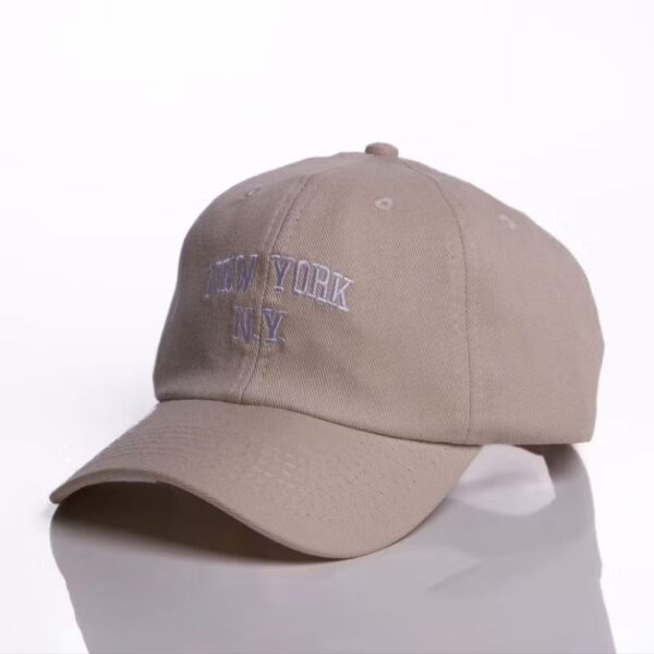 Boné Ny New York Retro Basebol Aba Curva Masculino e Feminino Regulagem Fitão - Imagem 3