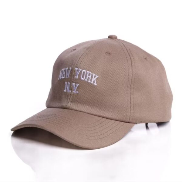 Boné Ny New York Retro Basebol Aba Curva Masculino e Feminino Regulagem Fitão - Imagem 5
