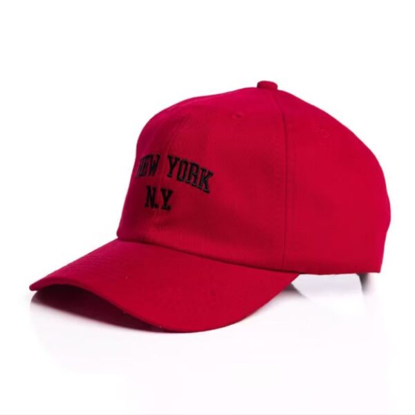 Boné Ny New York Retro Basebol Aba Curva Masculino e Feminino Regulagem Fitão - Imagem 6