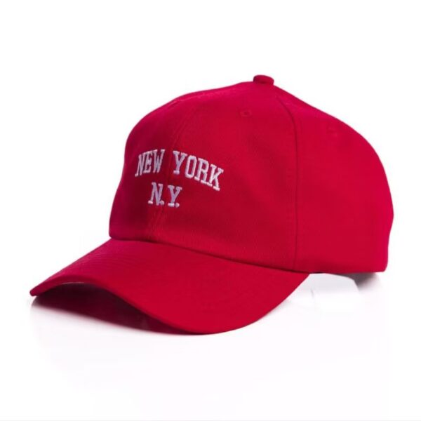 Boné Ny New York Retro Basebol Aba Curva Masculino e Feminino Regulagem Fitão - Imagem 7
