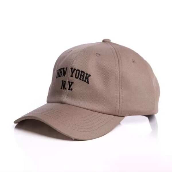 Boné Ny New York Retro Basebol Aba Curva Masculino e Feminino Regulagem Fitão - Imagem 4