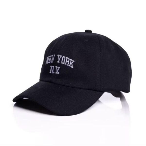Boné Ny New York Retro Basebol Aba Curva Masculino e Feminino Regulagem Fitão - Imagem 9