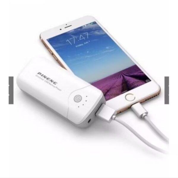 Carregador Portátil Power Bank Pineng 5000Mah - Branco - Imagem 3