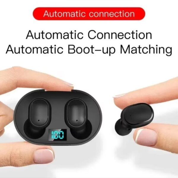 Fone De Ouvido Sem Fio E6s Bluetooth 5.0 Tws Preto - Imagem 4